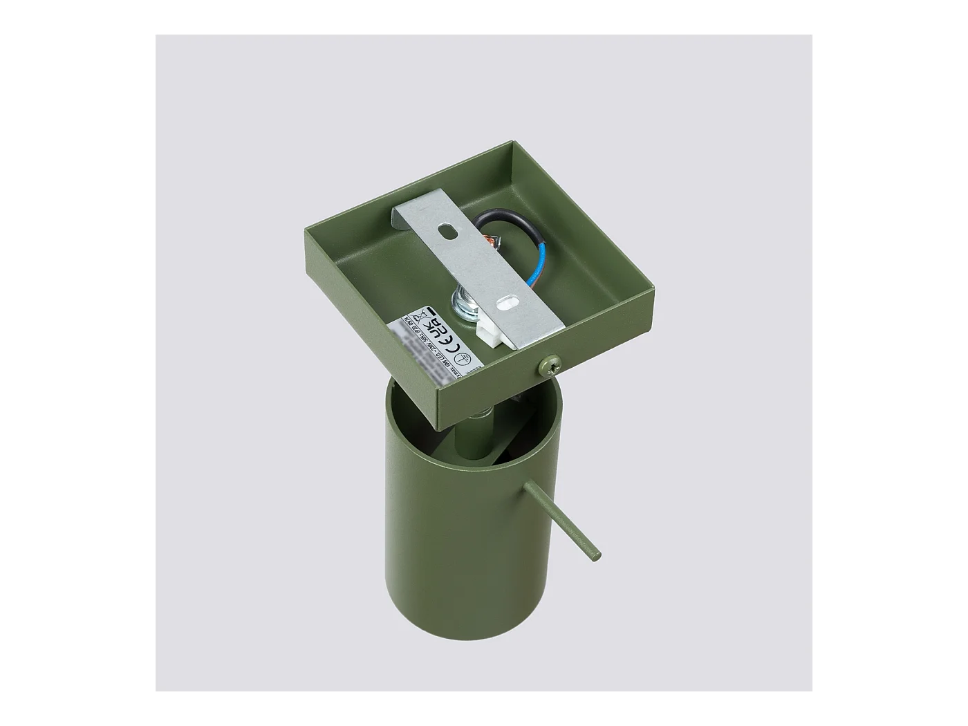 Wandleuchte Briix modern aus  Stahl - 1 lichtquellen 4000K - L.8 x H. cm - olivgrün