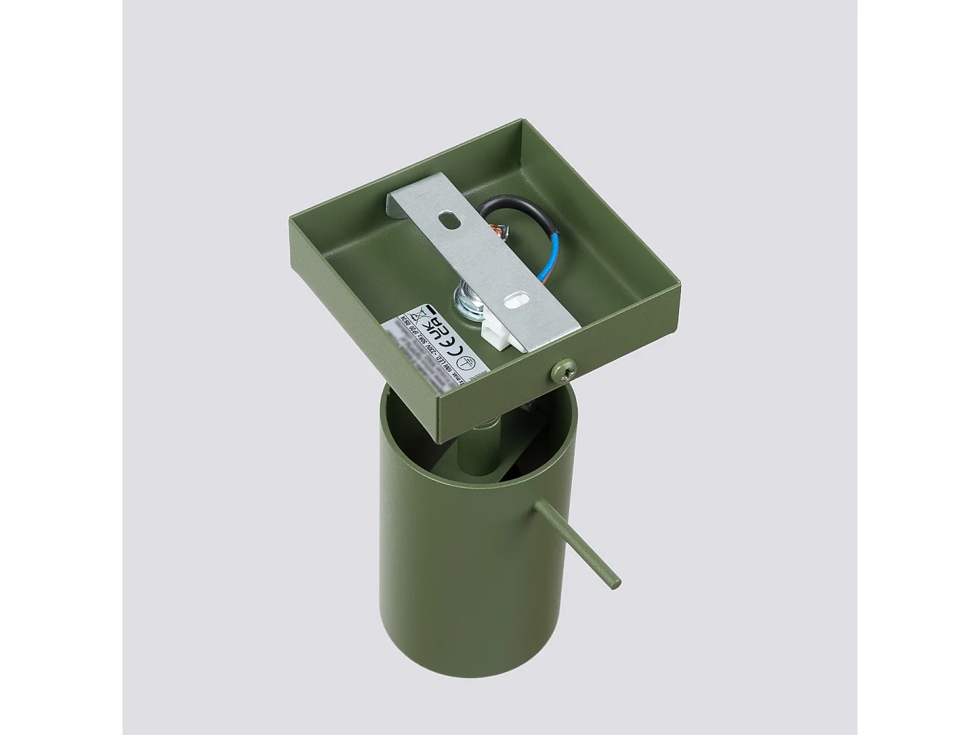 Applique Briix moderne en acier - 1 sources lumineuses 4000K - L.8 x H.8 cm - vert olive