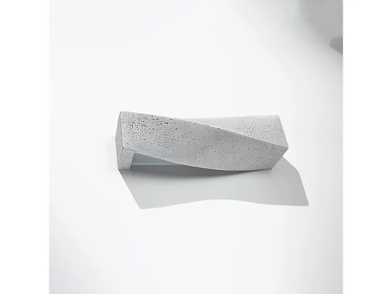 Lampade da parete Sigmonix moderno di calcestruzzo - 2 sorgenti luminose 4000K - L.42 x A.14 cm - grigio