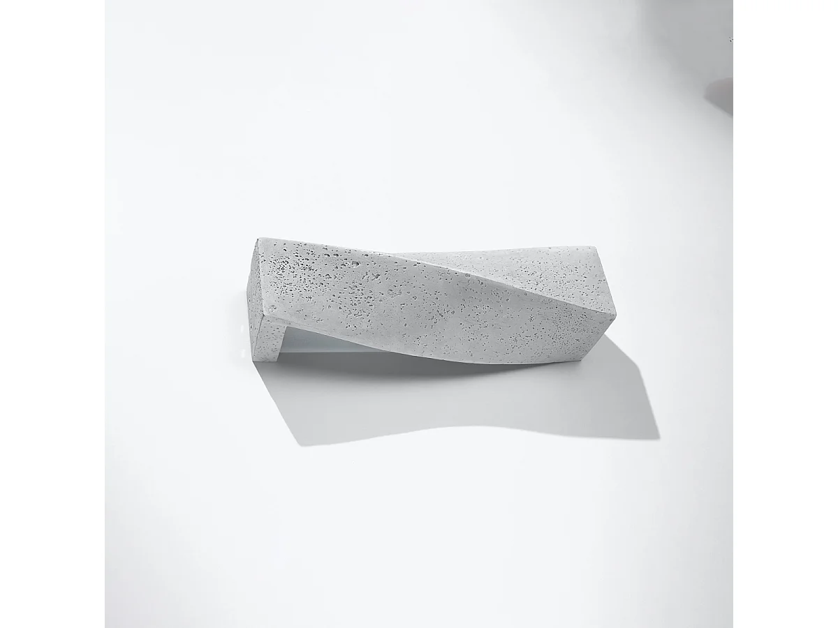 Appliques Sigmonix moderne en béton - 2 sources lumineuses 4000K - L.42 x H.14 cm - gris