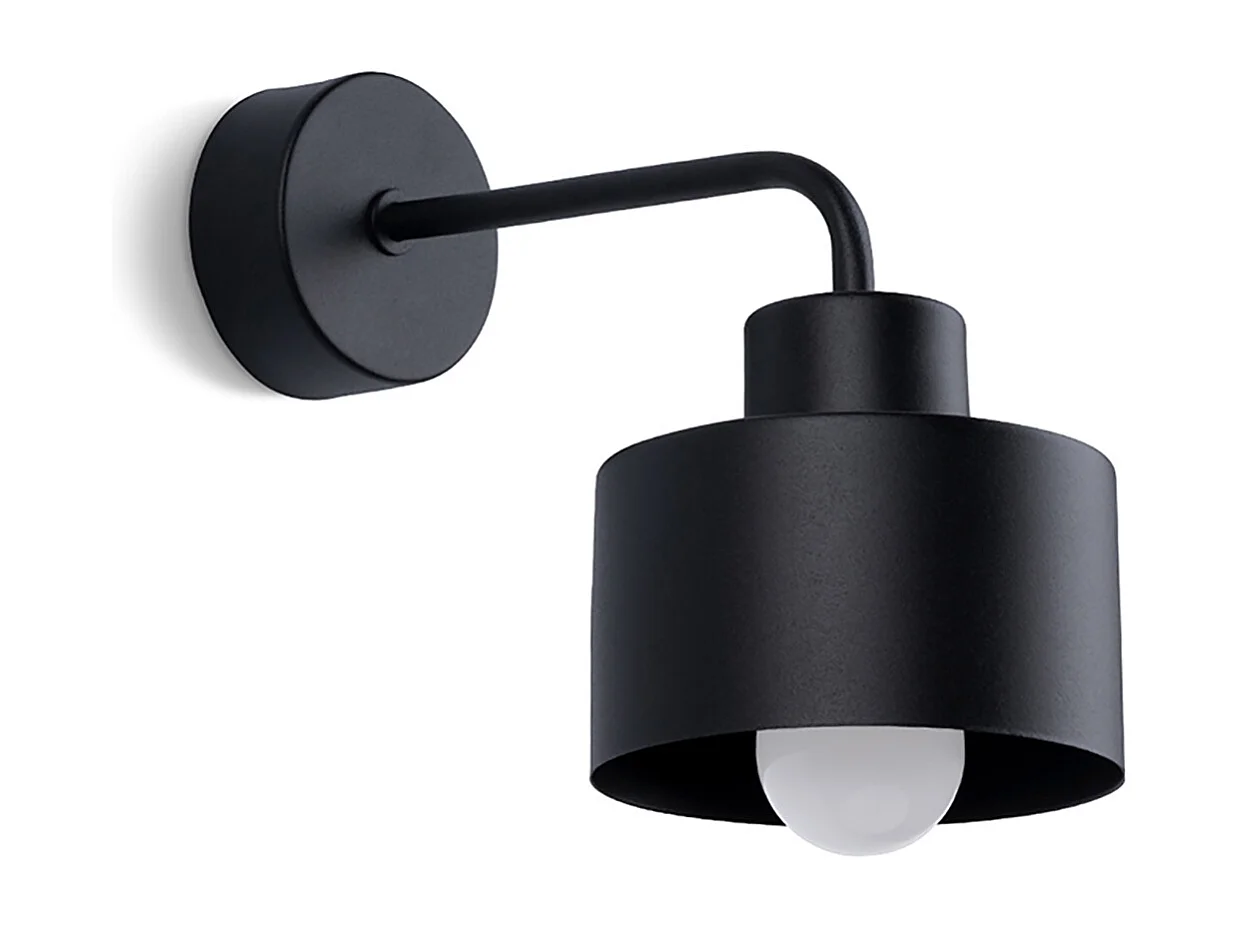 Appliques Zavros moderne en acier - 1 sources lumineuses 4000K - L.22 x H.20 cm - noir