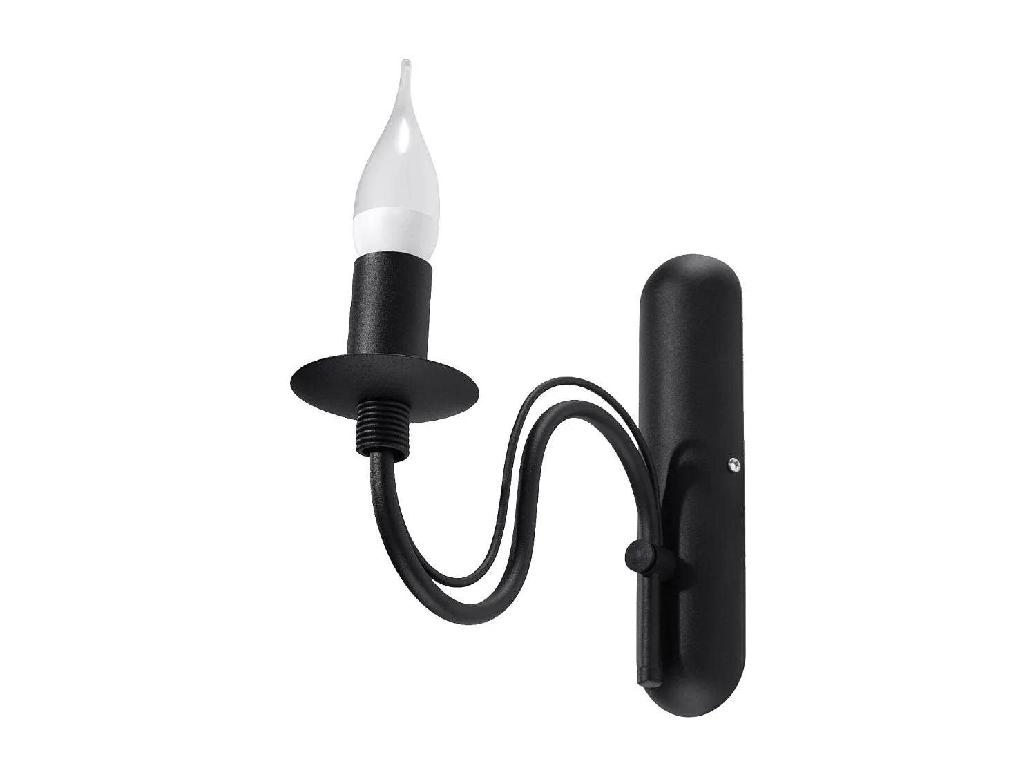 Appliques Vivow moderne en acier - 1 sources lumineuses 3000K - L.6 x H.25 cm - noir