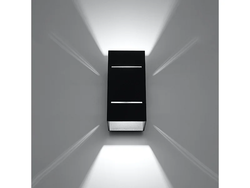 Wandlampen Vivus zolder van  - 1 lichtbronnen 3000K - L.10 x H.20 cm - zwart