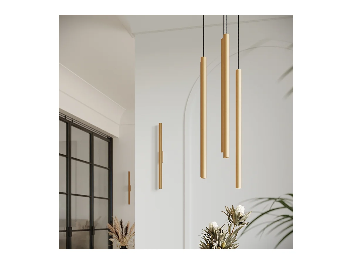 Wandlampen Brill modern aus  Stahl - 2 lichtquellen 3000K - L.2,5 x H. cm - golden