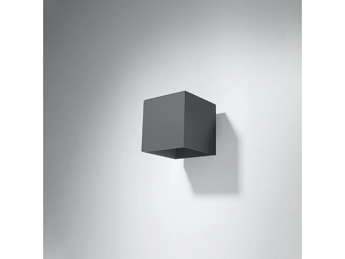 Appliques Quadx moderne en aluminium - 1 sources lumineuses 4000K - L.10 x H.10 cm - anthracite