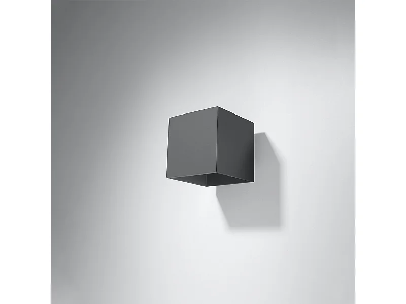 Appliques Quadx moderne en aluminium - 1 sources lumineuses 4000K - L.10 x H.10 cm - anthracite