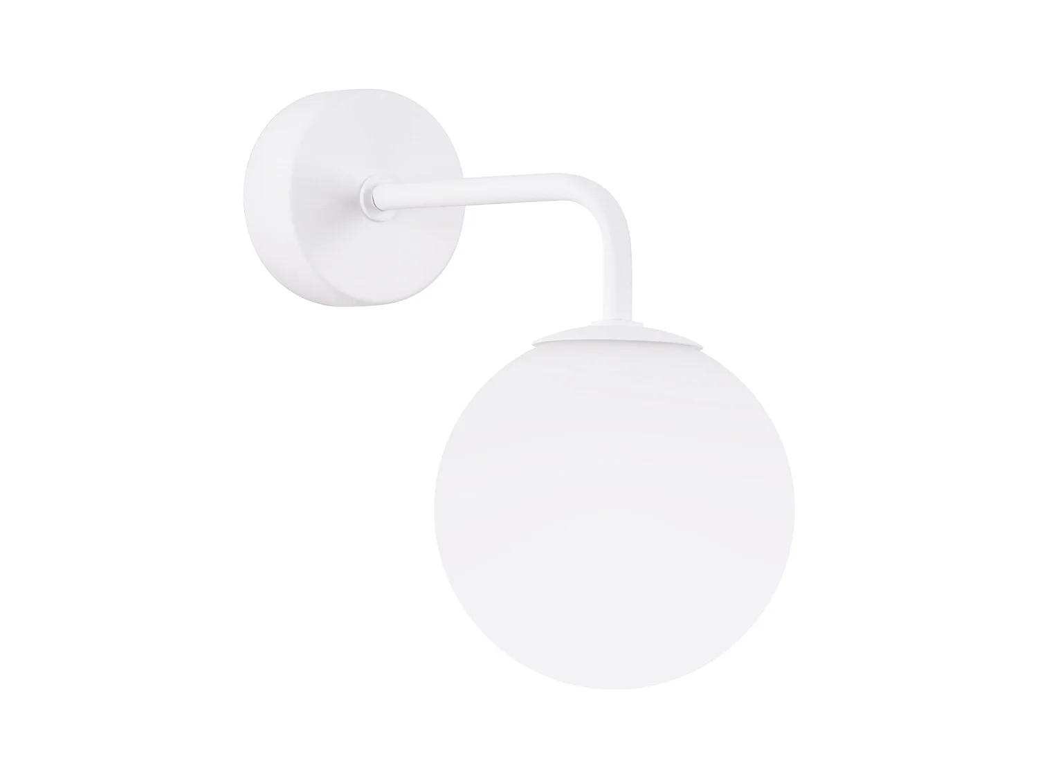 Lampada da parete Bealy minimalista di acciaio/vetro - 1 sorgenti luminose 3000K - L.10 x A.21 cm - bianco