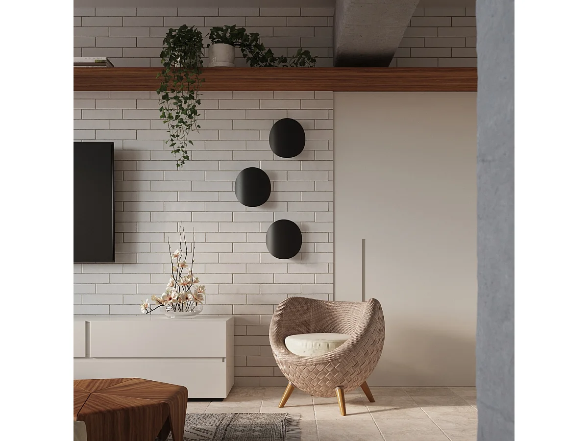 Appliques Perceptix moderne en acier - 2 sources lumineuses 3000K - L.25 x H.29 cm - noir