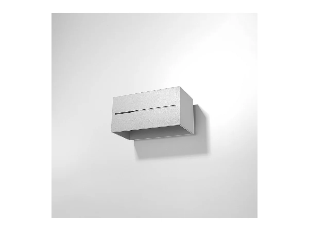 Lampade da parete Zorbo maxi moderno di alluminio - 2 sorgenti luminose 3000K - L.20 x A.10 cm - grigio