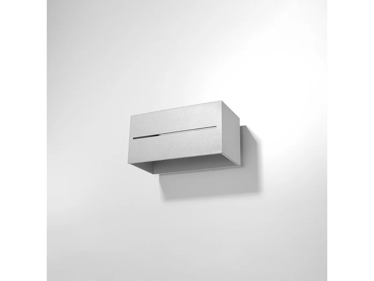 Appliques Zorbo maxi moderne en aluminium - 2 sources lumineuses 3000K - L.20 x H.10 cm - gris