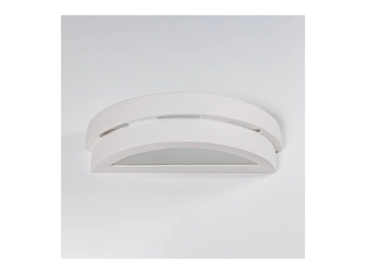 Wandlampen Gloch modern van  - 1 lichtbronnen 4000K - L.40 x H.10 cm - wit