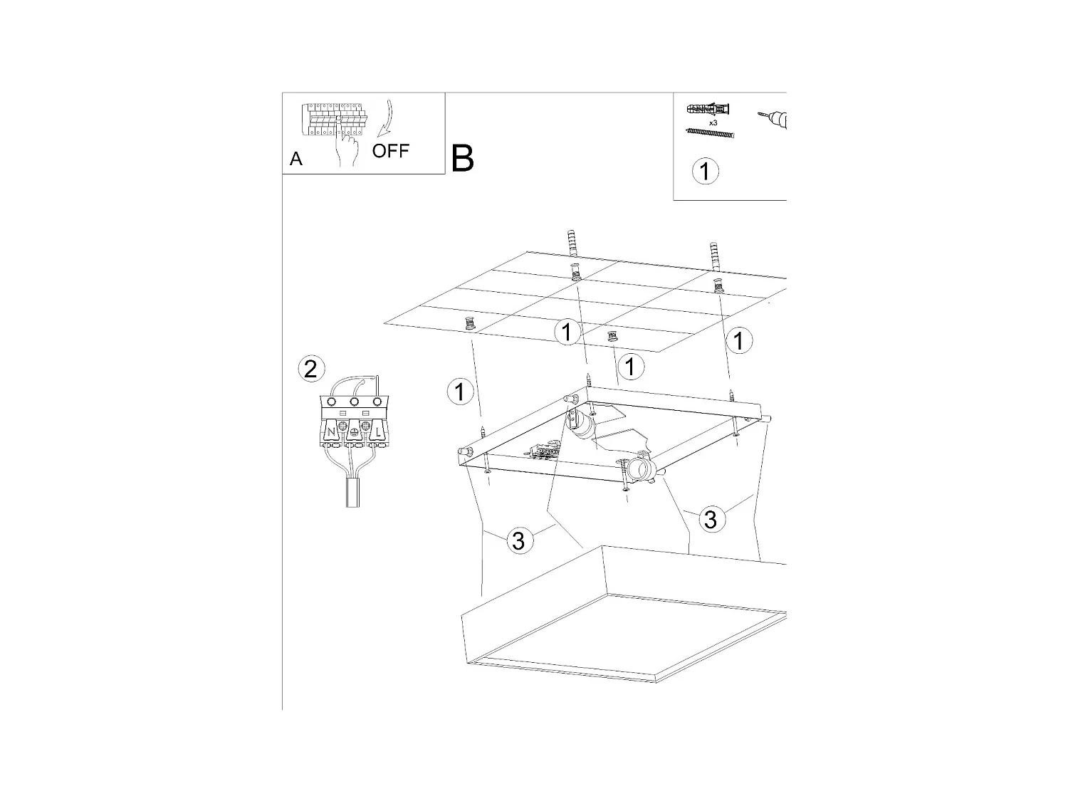 Wandlampen Gloch modern van  - 1 lichtbronnen 4000K - L.40 x H.10 cm - wit