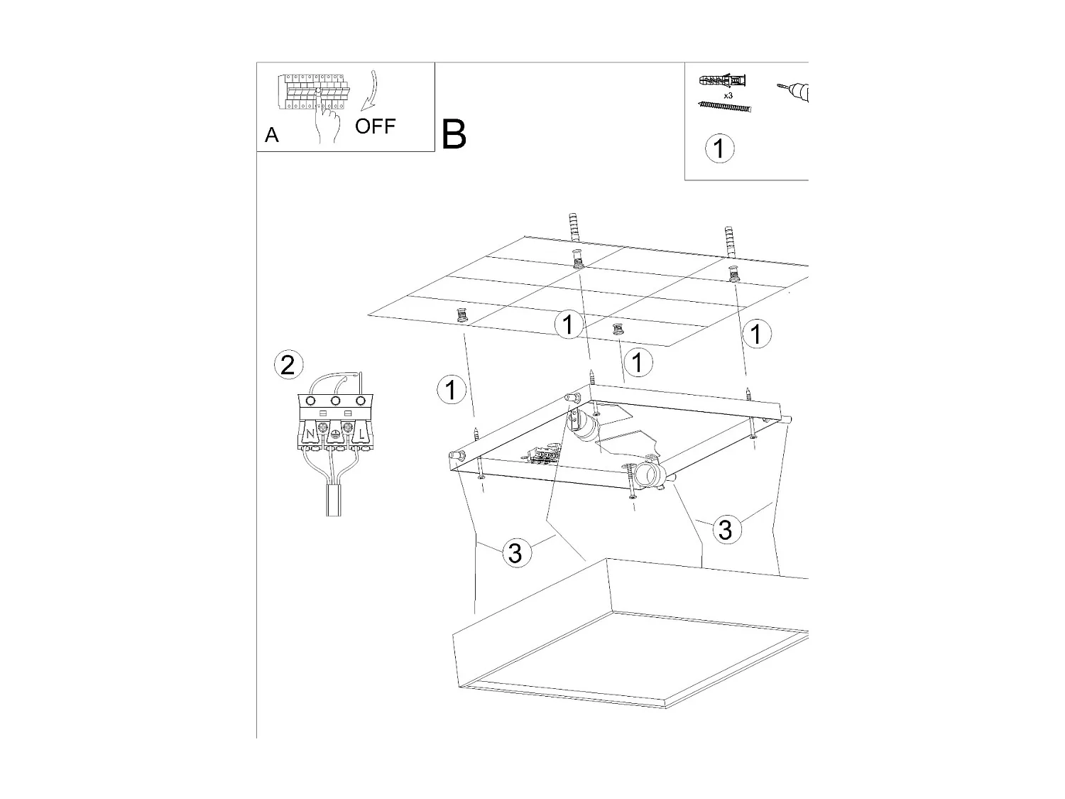 Appliques Gloch moderne en céramique/verre - 1 sources lumineuses 4000K - L.40 x H.10 cm - blanc