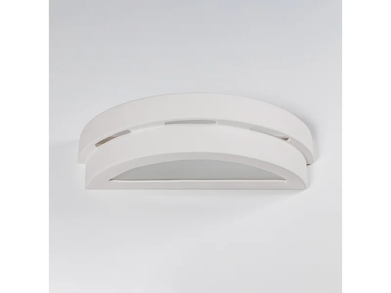 Appliques Gloch moderne en céramique/verre - 1 sources lumineuses 4000K - L.40 x H.10 cm - blanc