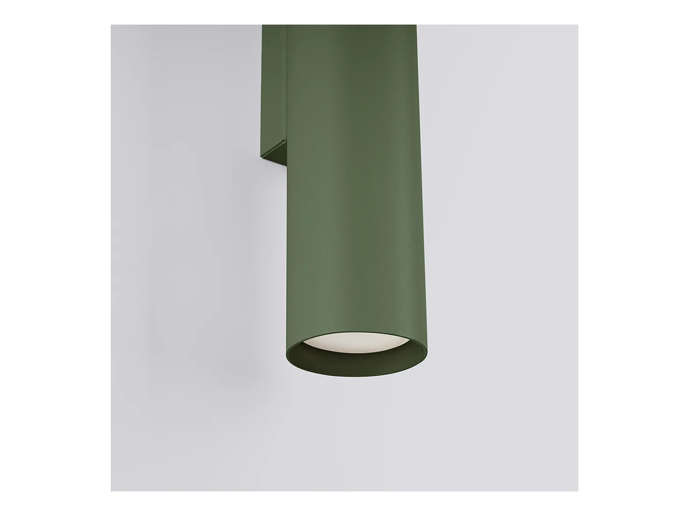 Luminária de parede Toris sótão, aço - 2 fontes de luz 3000K - L.6 x H.30 cm - verde oliva