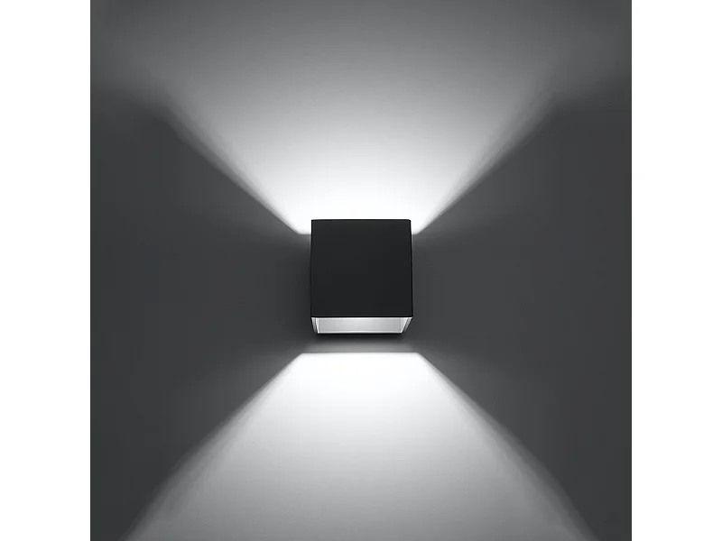 Wandlampen Quadx modern van  - 1 lichtbronnen 3000K - L.10 x H.10 cm - antraciet