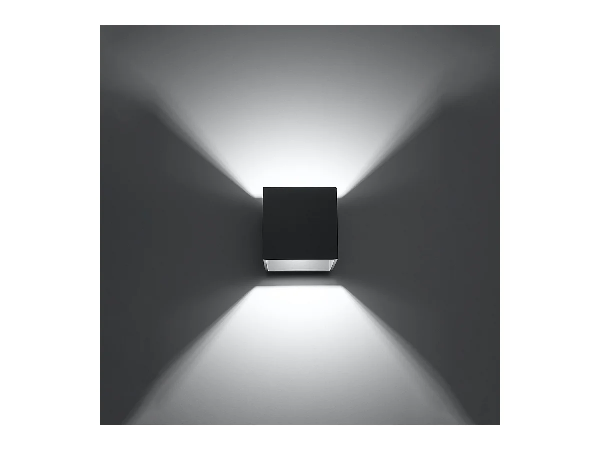 Appliques Quadx moderne en aluminium - 1 sources lumineuses 3000K - L.10 x H.10 cm - anthracite