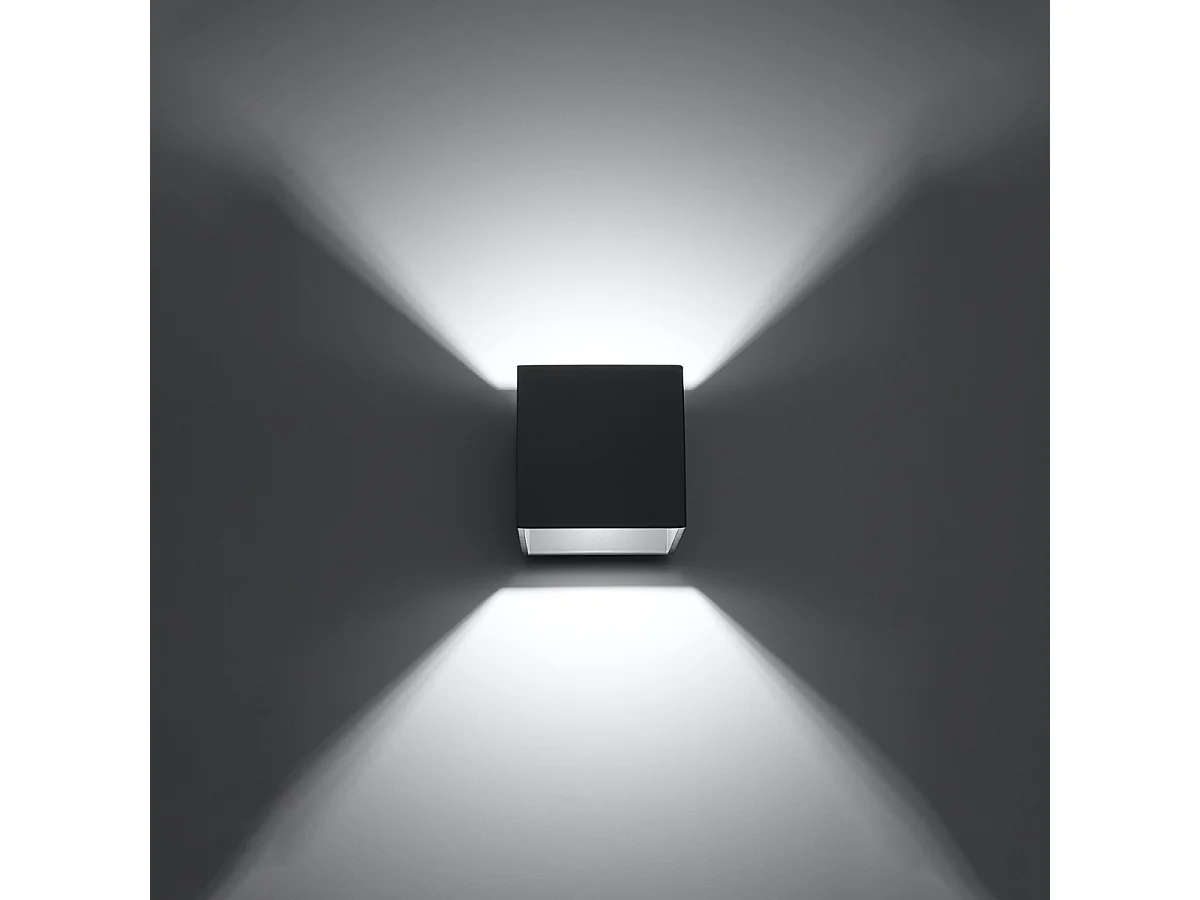 Appliques Quadx moderne en aluminium - 1 sources lumineuses 3000K - L.10 x H.10 cm - anthracite