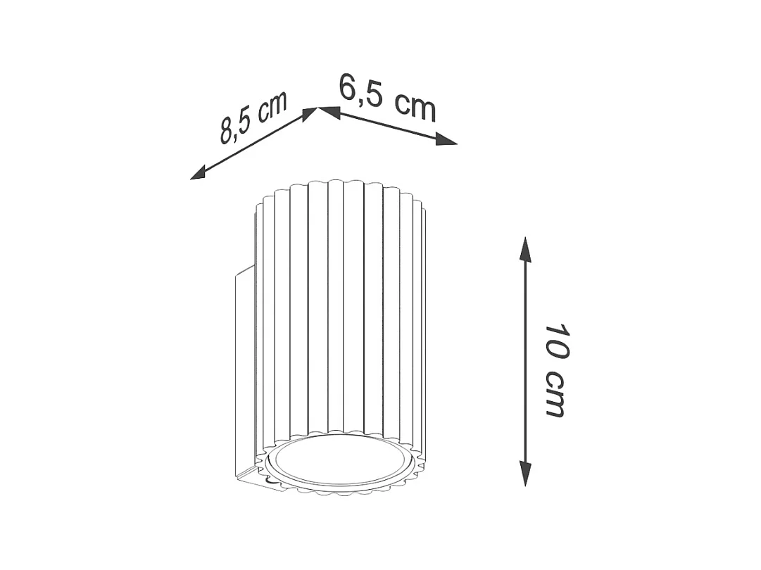 Wandleuchte Gloow minimalistisch aus  Aluminium - 1 lichtquellen 3000K - L.6,5 x H. cm - roter Ocker