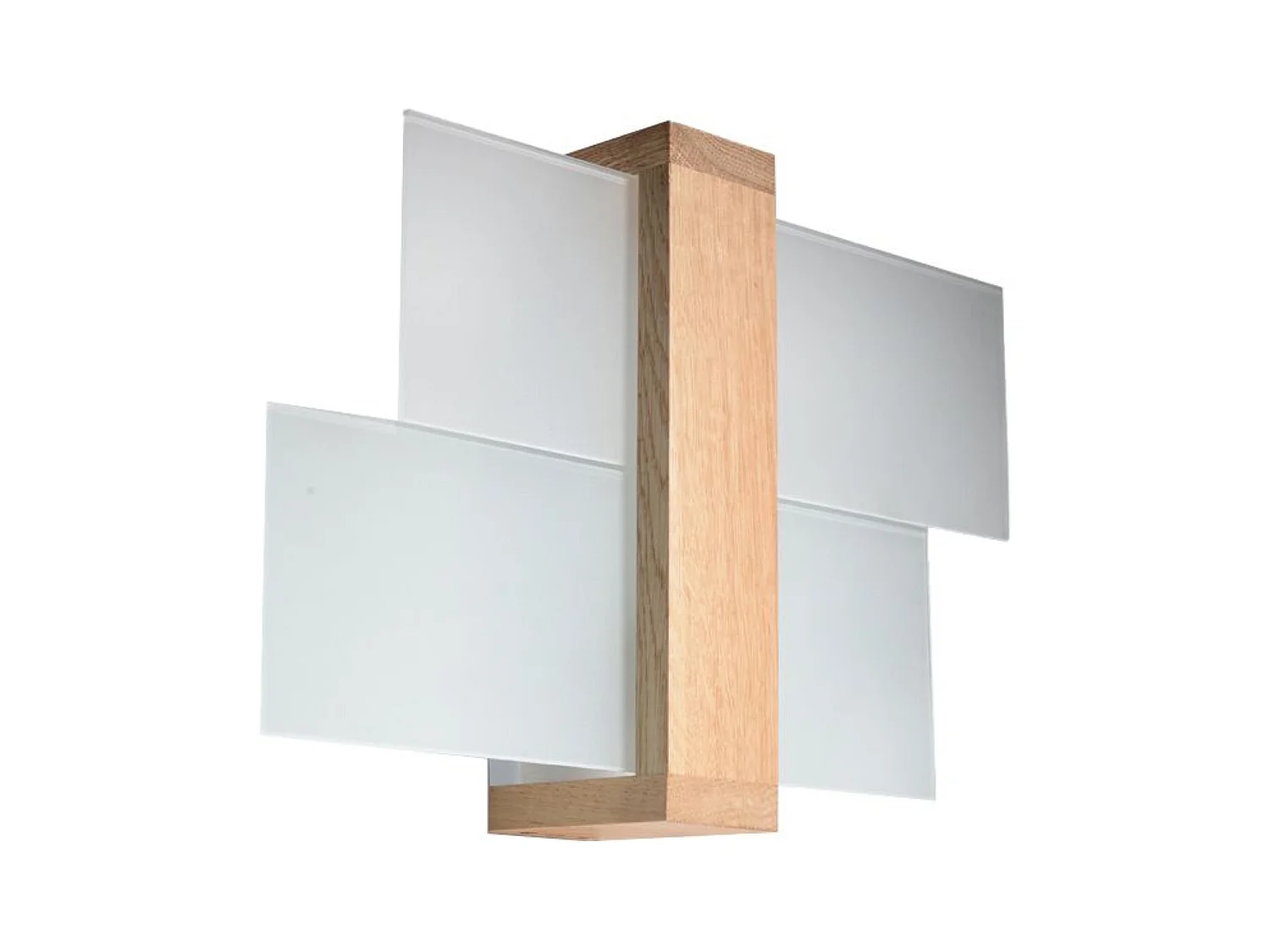 Wandlampen Ignis Scandinavisch van  - 1 lichtbronnen 3000K - L.43 x H.30 cm - natuurlijk hout