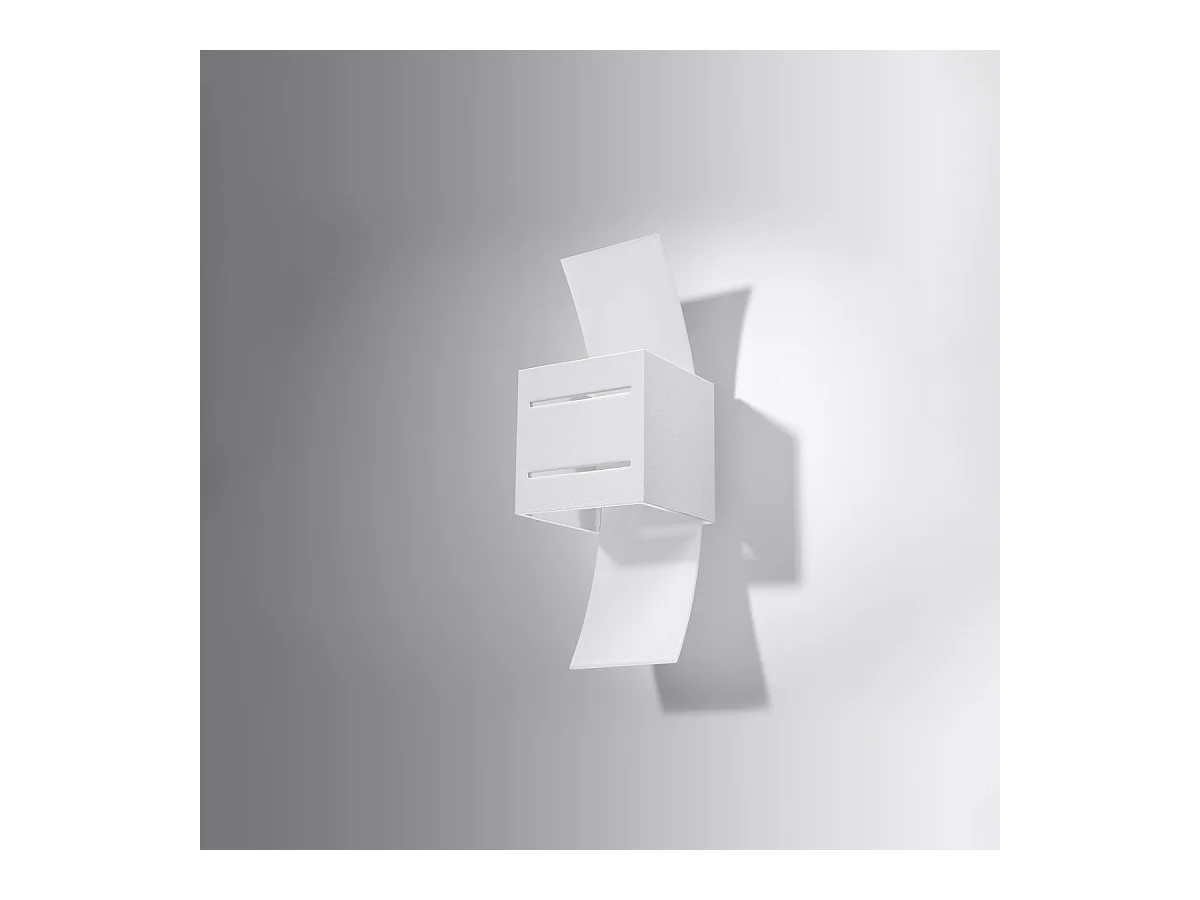 Wandlampen Solenix modern aus  Aluminium/Glas - 1 lichtquellen 3000K - L.10 x H. cm - Weiß