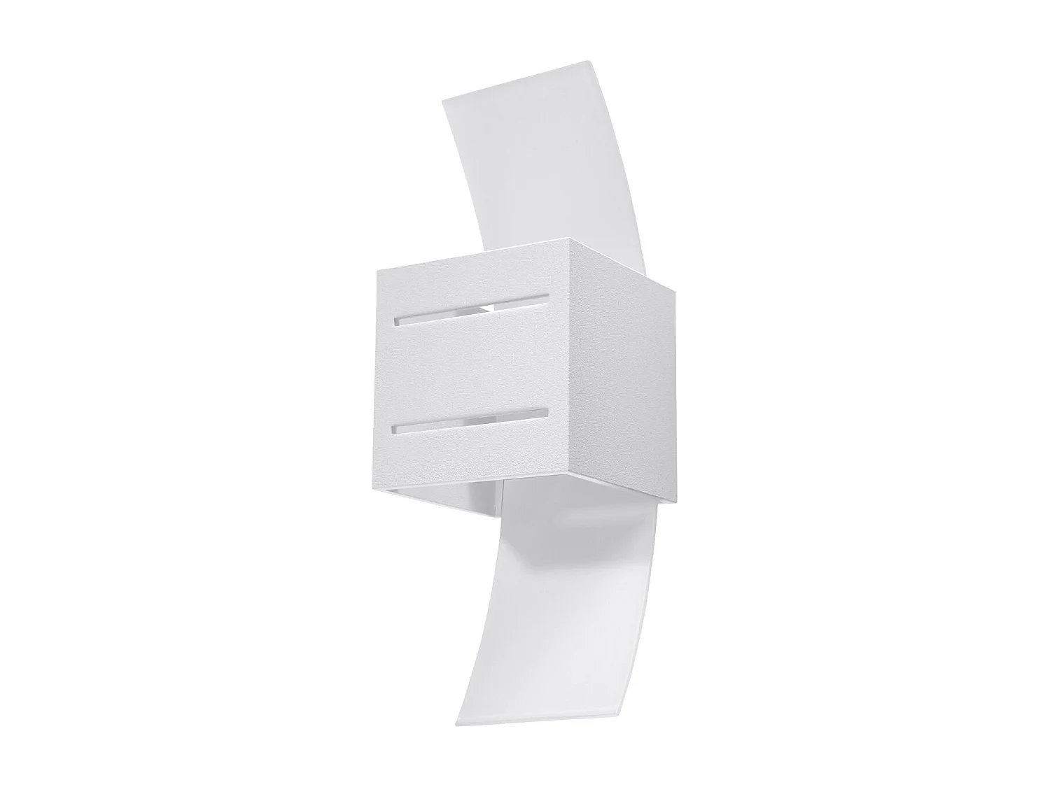 Appliques Solenix moderne en aluminium/verre - 1 sources lumineuses 3000K - L.10 x H.30 cm - blanc