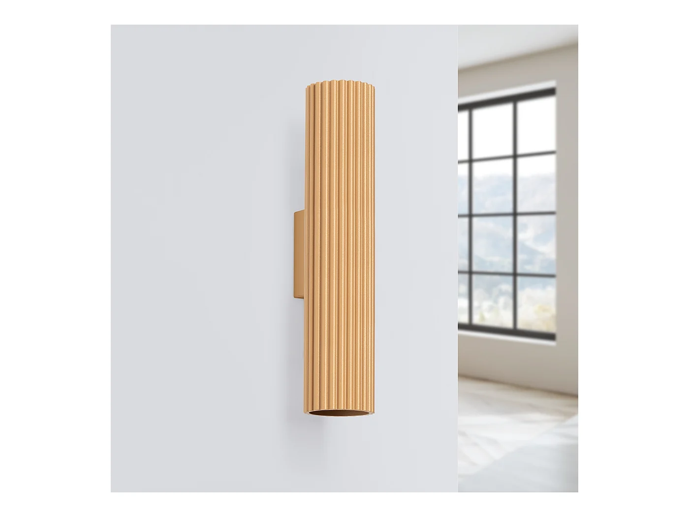 Applique Gloow minimaliste en aluminium - 2 sources lumineuses 3000K - L.6,5 x H.30 cm - doré