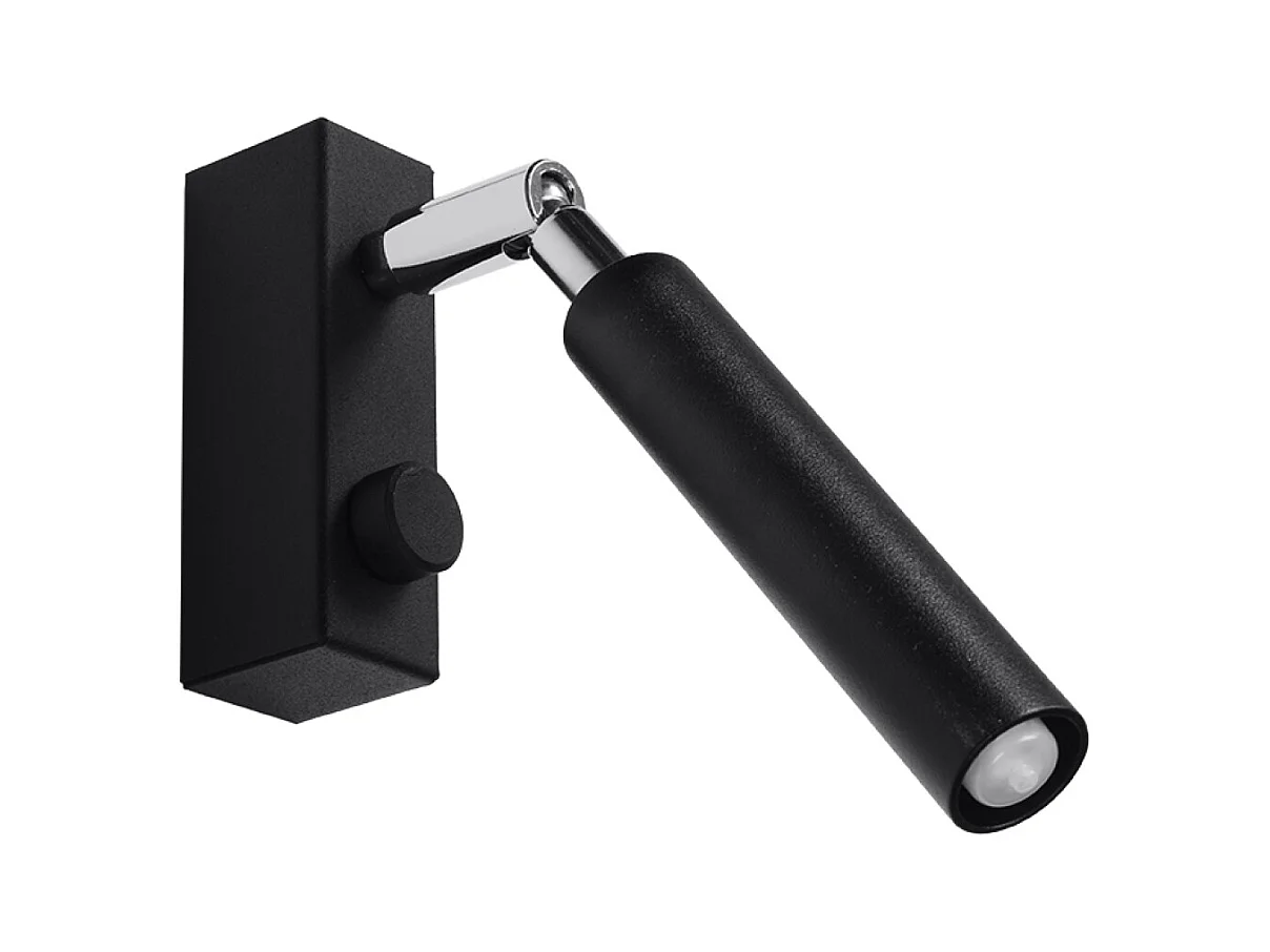 Appliques Astix moderne en aluminium - 1 sources lumineuses 4000K - L.3 x H.20 cm - noir