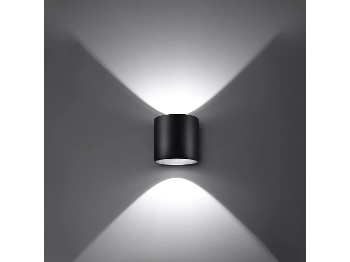 Appliques Celeris moderne en aluminium - 1 sources lumineuses 3000K - L.10 x H.10 cm - noir