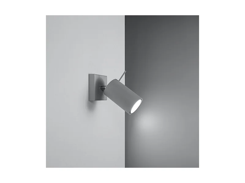 Kinkiety nowoczesny Briix, stal - 1 źródło światła 3000K - L.8 x H.8 cm - szary