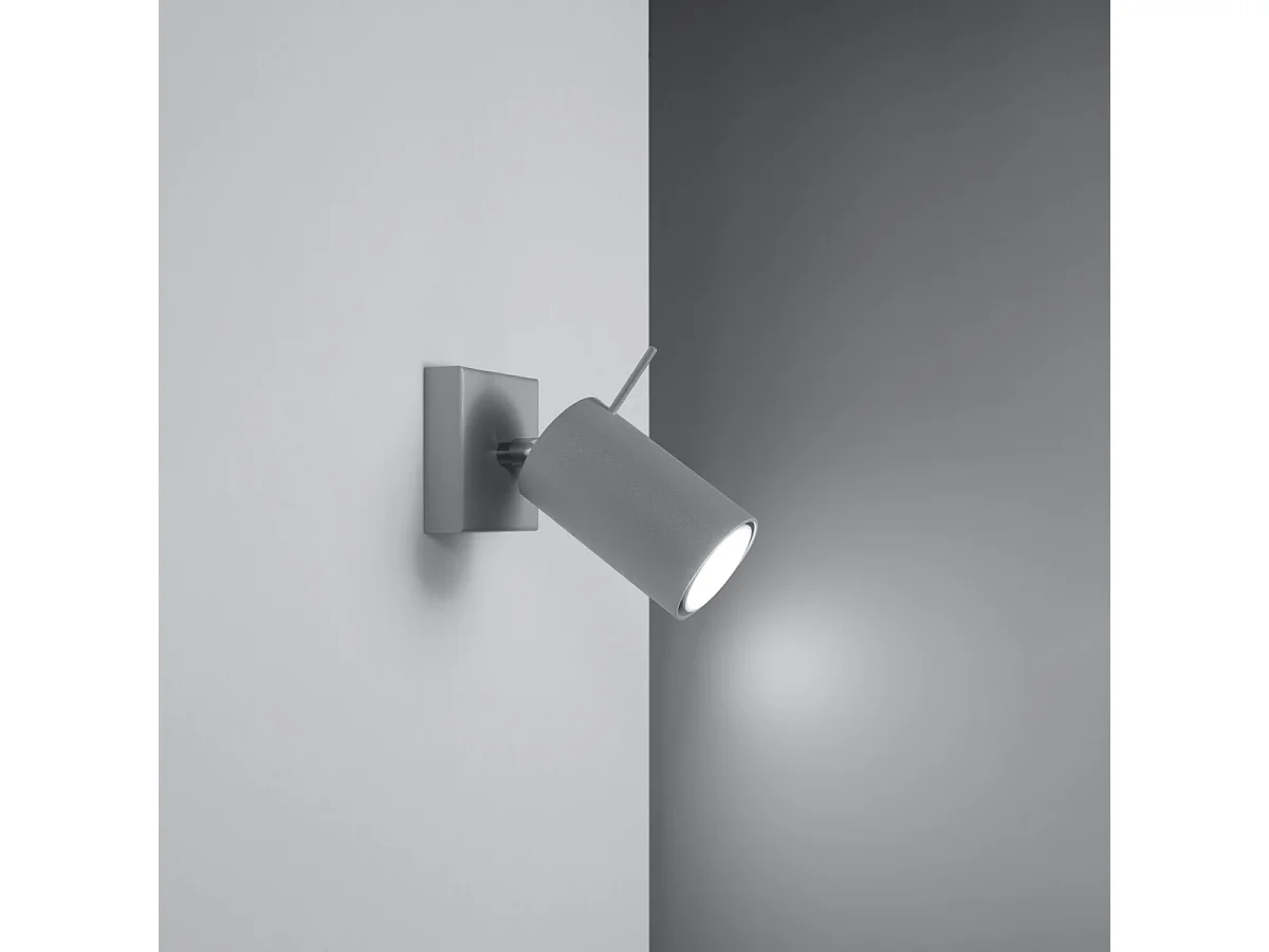 Appliques Briix moderne en acier - 1 sources lumineuses 3000K - L.8 x H.8 cm - gris