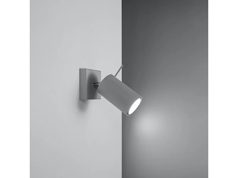 Appliques Briix moderne en acier - 1 sources lumineuses 3000K - L.8 x H.8 cm - gris