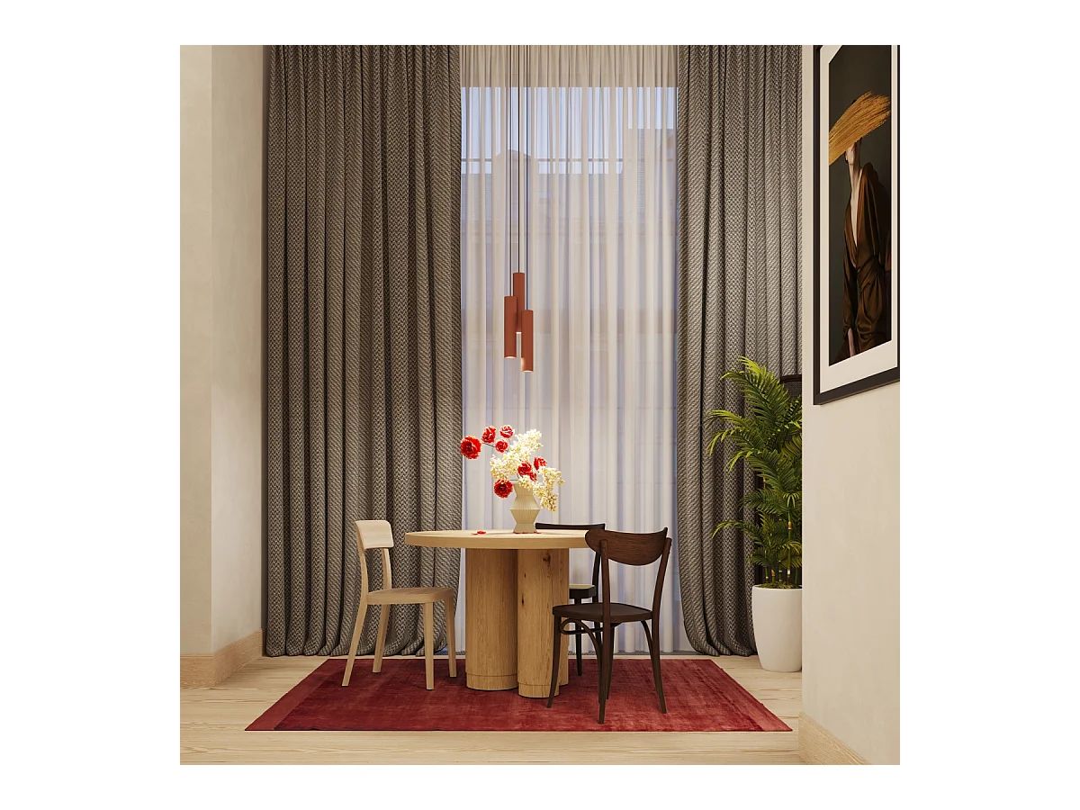 Luminária de parede Toris sótão, aço - 2 fontes de luz 3000K - L.6 x H.30 cm - ocre vermelho