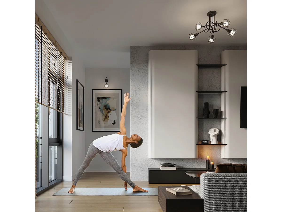 Appliques Celubi moderne en acier - 1 sources lumineuses 3000K - L.14 x H.18 cm - noir