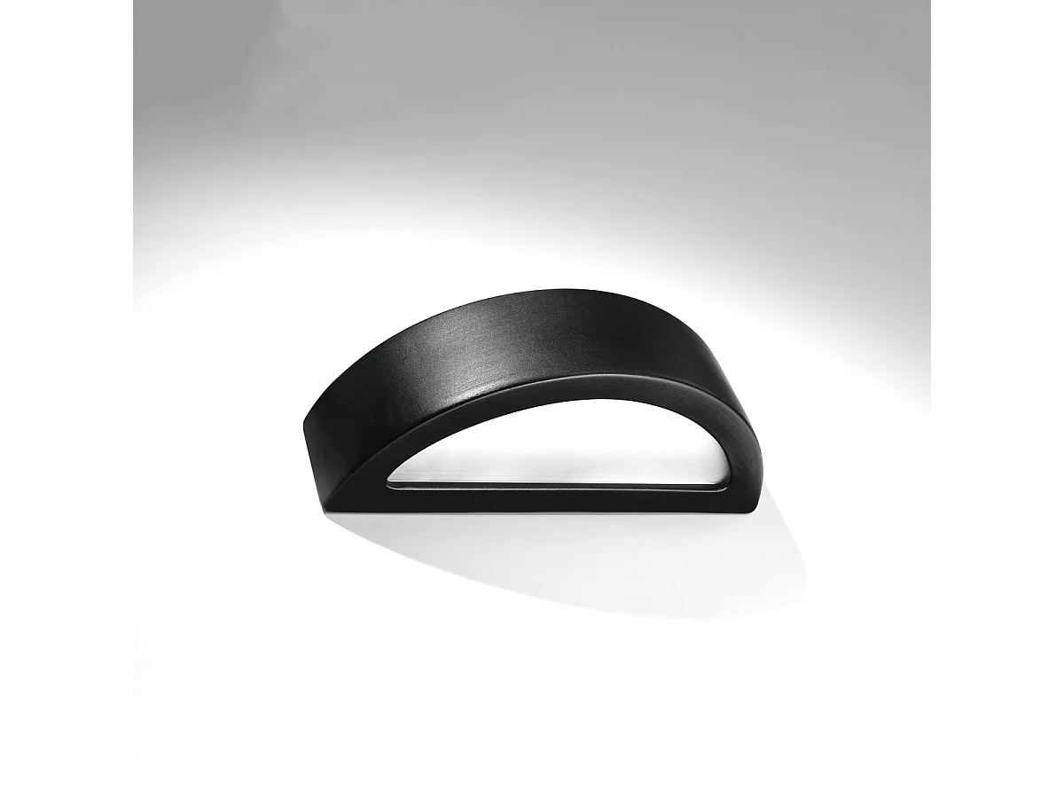 Wandlampen Gloim modern van  - 1 lichtbronnen 4000K - L.40,5 x H.10 cm - zwart