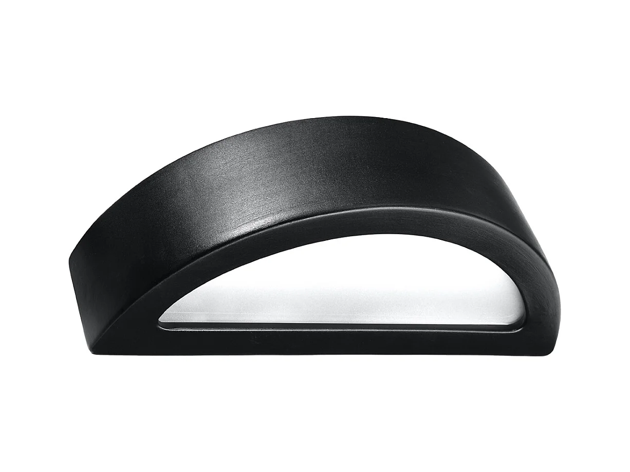 Wandlampen Gloim modern van  - 1 lichtbronnen 4000K - L.40,5 x H.10 cm - zwart