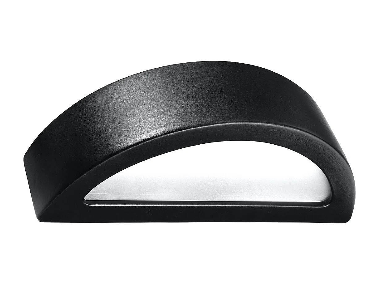 Appliques Gloim moderne en céramique/verre - 1 sources lumineuses 4000K - L.40,5 x H.10 cm - noir