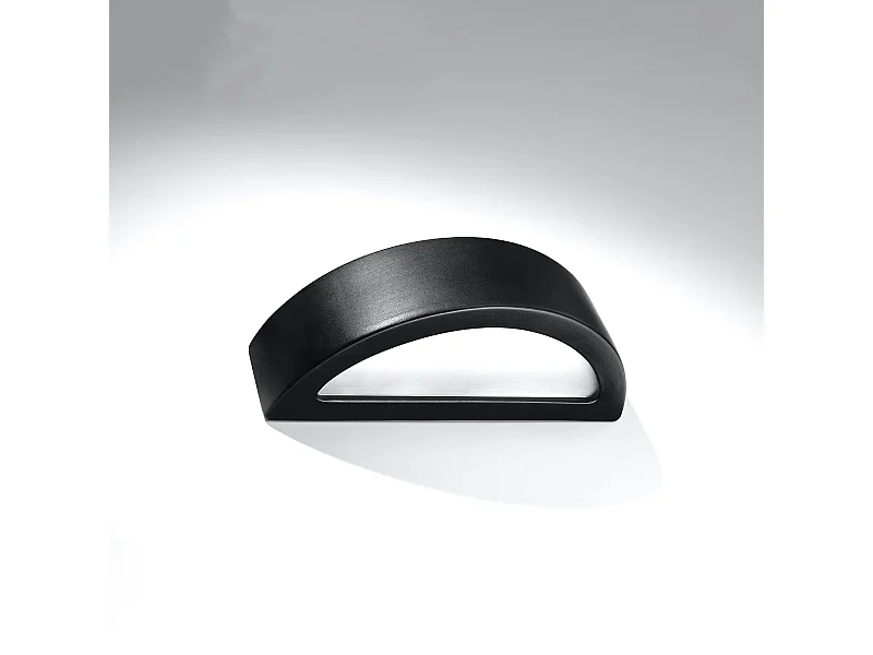 Appliques Gloim moderne en céramique/verre - 1 sources lumineuses 4000K - L.40,5 x H.10 cm - noir