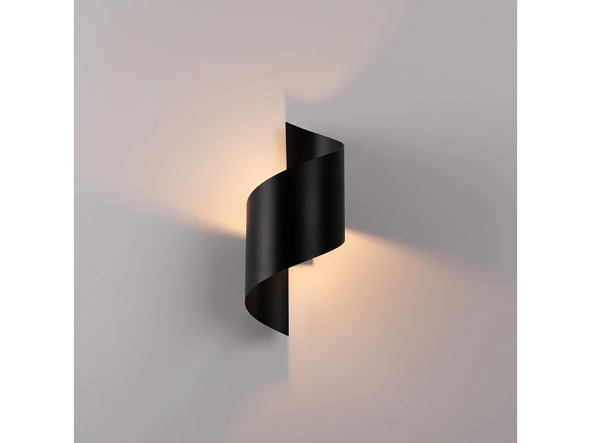 Appliques Zaltonia moderne en acier - 1 sources lumineuses 3000K - L.15 x H.31 cm - noir