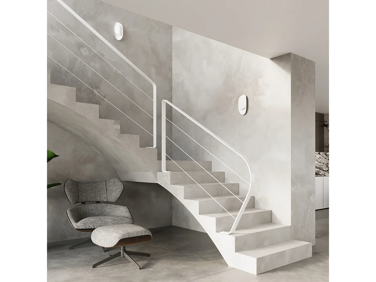 Appliques Revon moderne en acier - 1 sources lumineuses 3000K - L.13 x H.30 cm - blanc