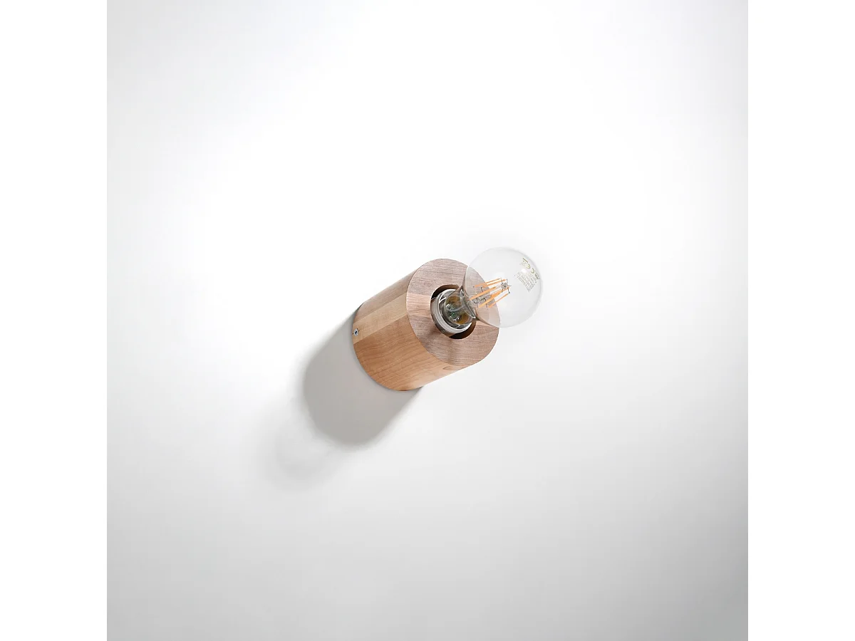 Appliques Nalvado scandinave en bois - 1 sources lumineuses 3000K - L.10 x H.10 cm - bois naturel