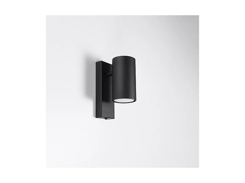 Appliques Nutiq moderne en acier - 1 sources lumineuses 4000K - L.6 x H.15 cm - noir