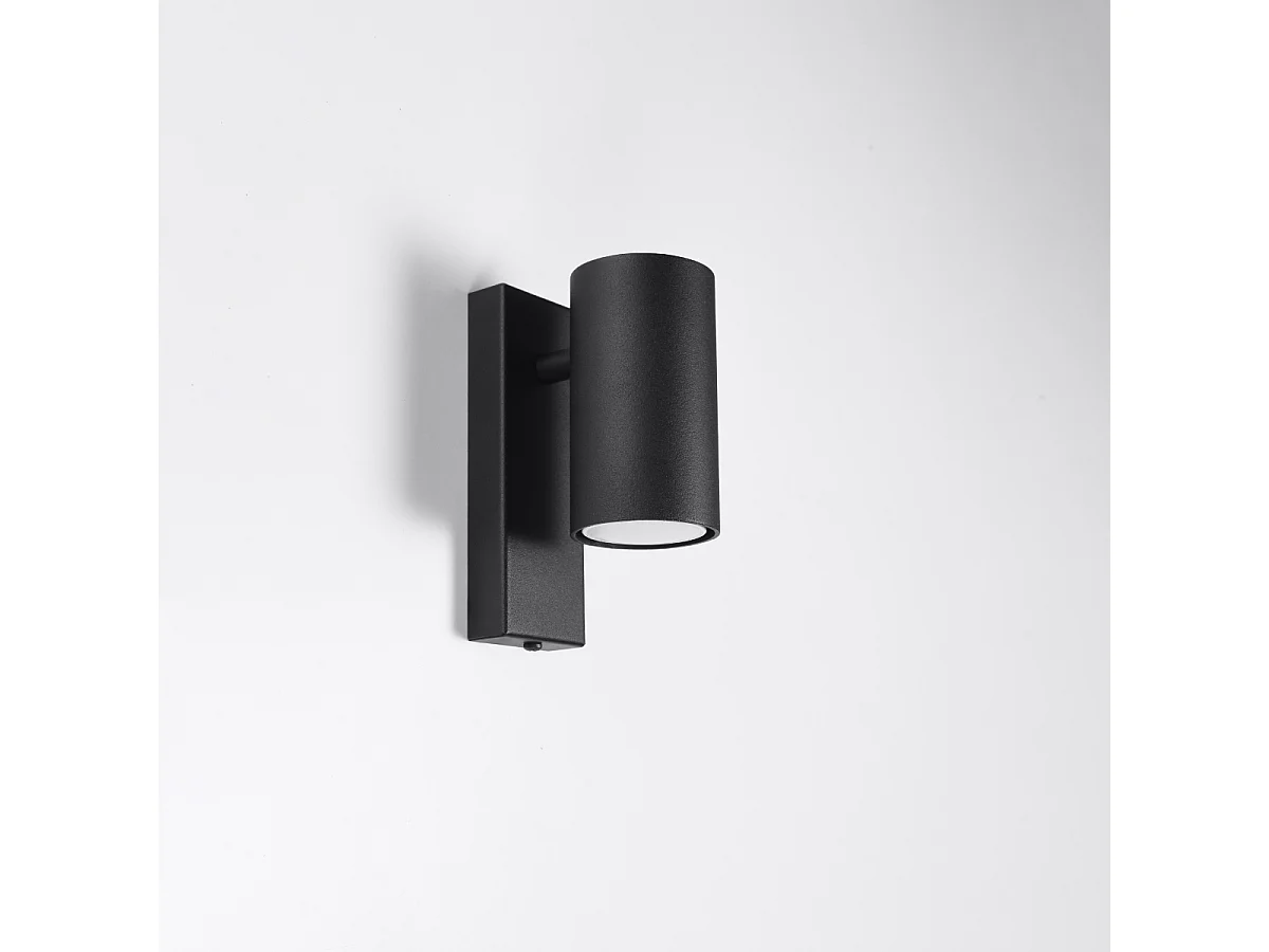 Appliques Nutiq moderne en acier - 1 sources lumineuses 4000K - L.6 x H.15 cm - noir