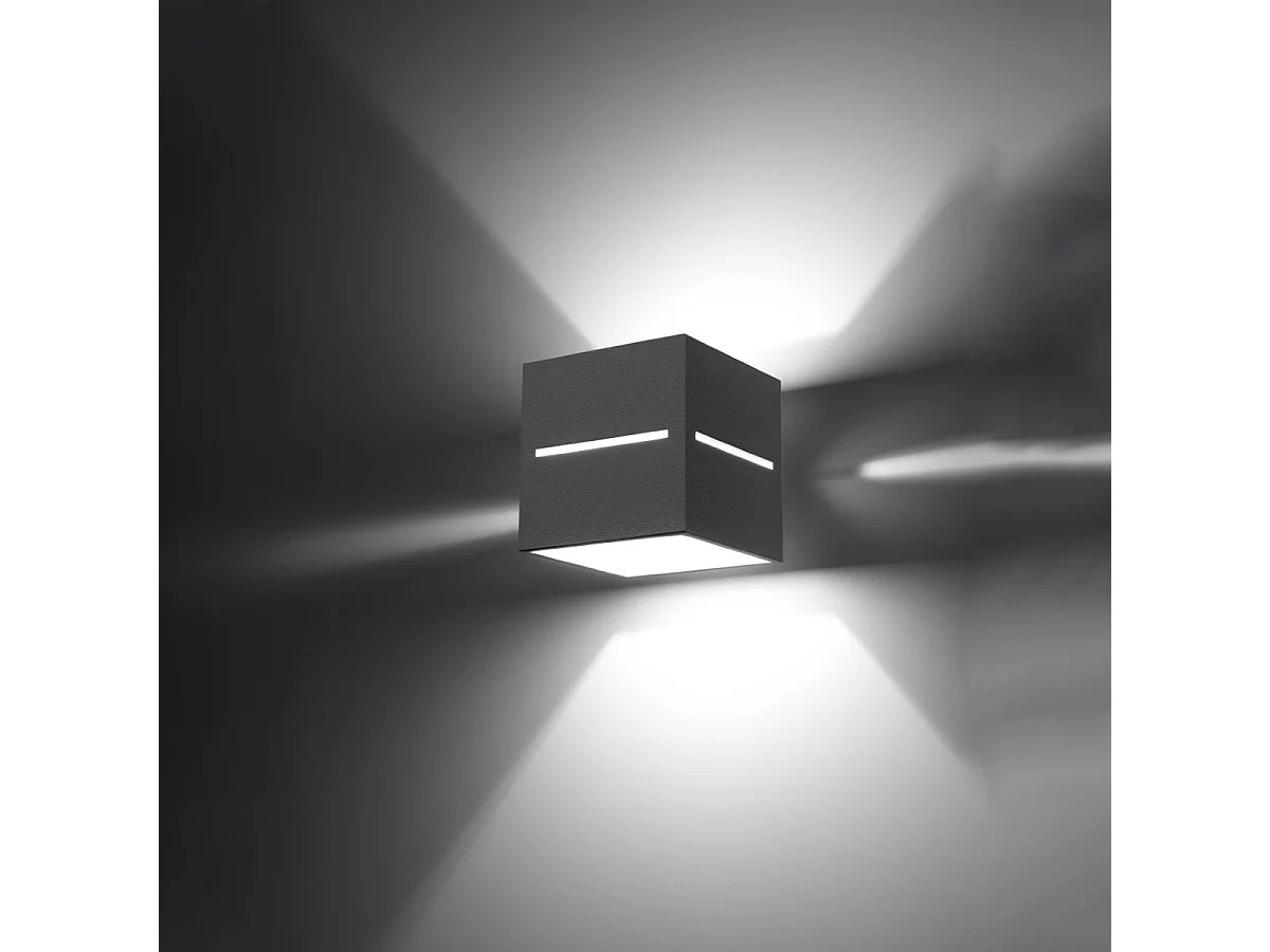 Appliques Zorbo moderne en aluminium - 1 sources lumineuses 3000K - L.10 x H.10 cm - gris