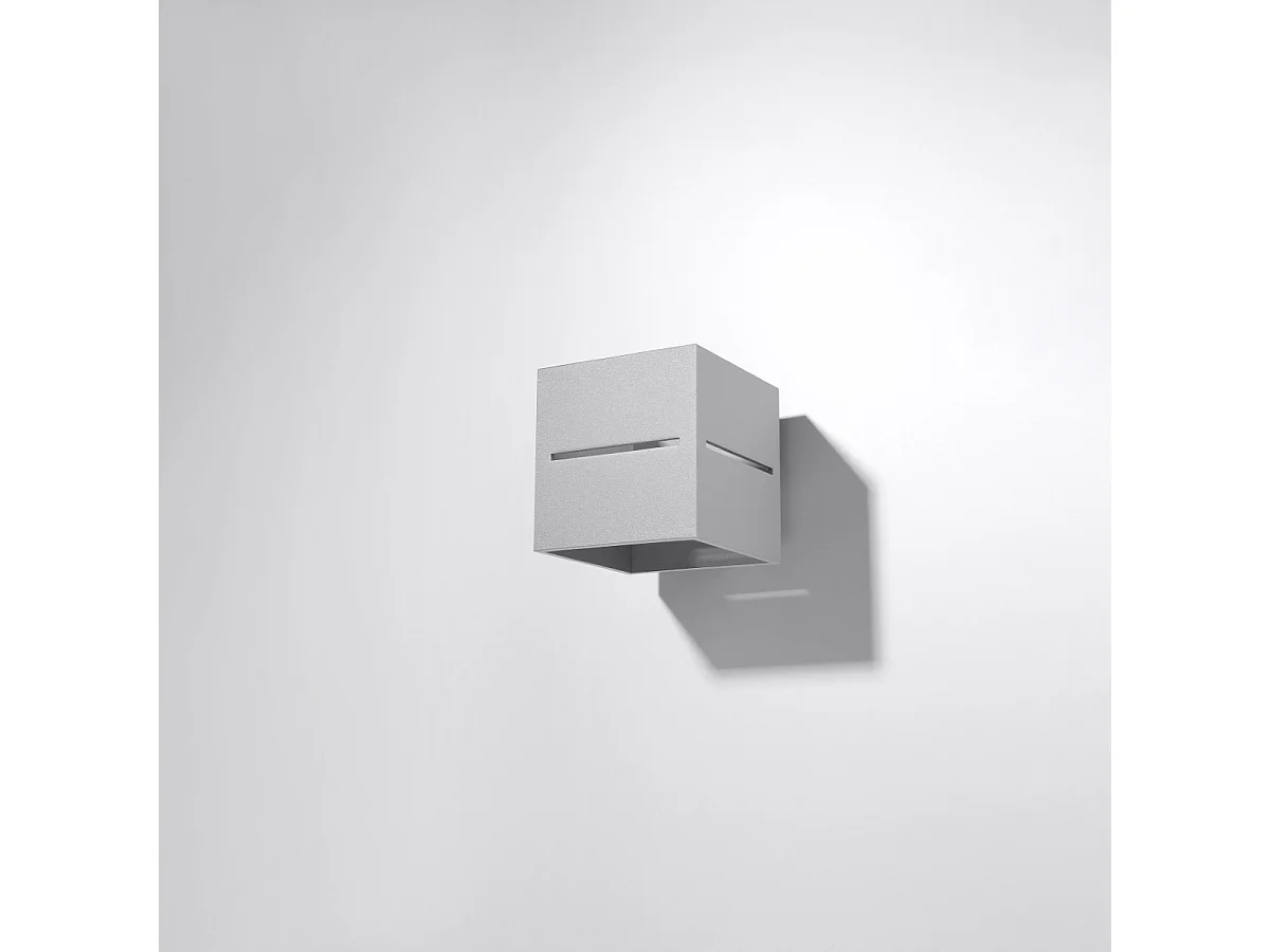 Appliques Zorbo moderne en aluminium - 1 sources lumineuses 3000K - L.10 x H.10 cm - gris