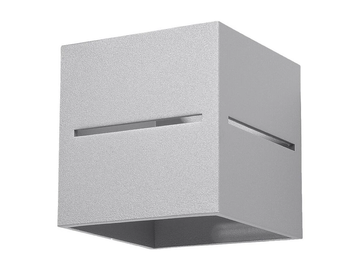 Appliques Zorbo moderne en aluminium - 1 sources lumineuses 3000K - L.10 x H.10 cm - gris