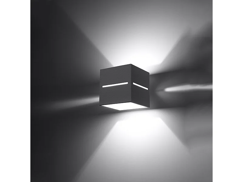 Appliques Zorbo moderne en aluminium - 1 sources lumineuses 3000K - L.10 x H.10 cm - gris