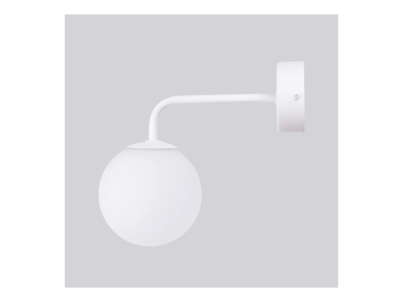 Lampada da parete Bealy minimalista di acciaio/vetro - 1 sorgenti luminose 4000K - L.10 x A.21 cm - bianco