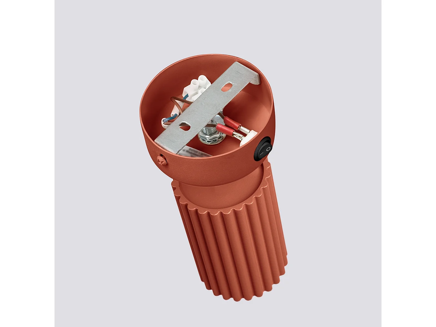 Applique Gloow minimaliste en aluminium - 1 sources lumineuses 4000K - L.8 x H.16 cm - ocre rouge