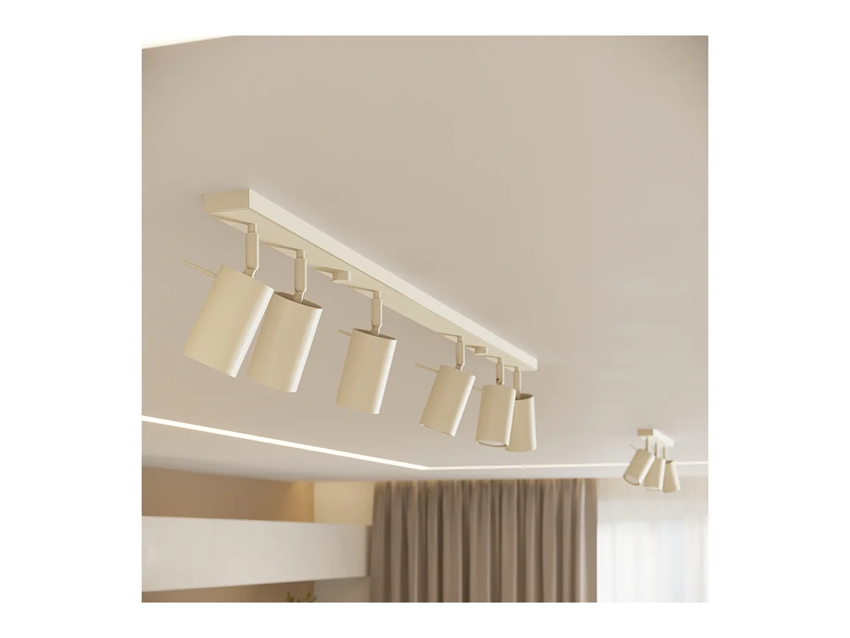 Wandlamp Briix modern van  - 1 lichtbronnen 3000K - L.8 x H.8 cm - beige